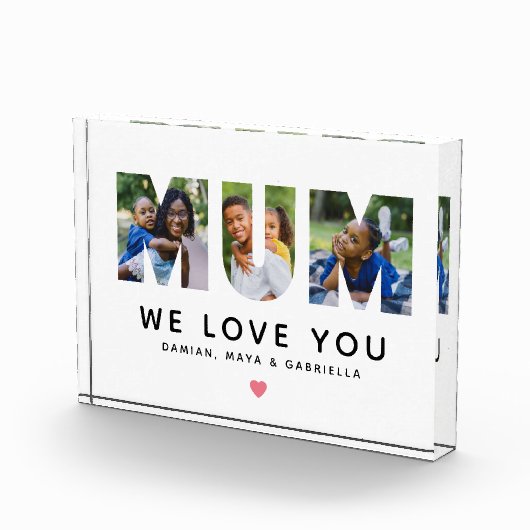 私たちはあなたを愛しパーソナライズされたている フォトブロック (右)