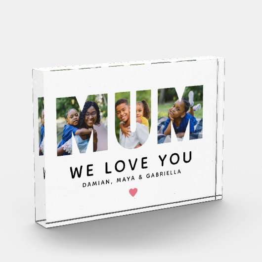 私たちはあなたを愛しパーソナライズされたている フォトブロック (左)