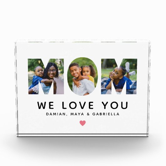 私たちはあなたを愛しパーソナライズされたている フォトブロック (正面)