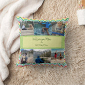 私たちはあなたを愛し、ママカスタムの6フォトグリッド投げピル クッション (ブランケット)