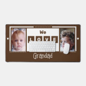 私たちはあなたを愛するグランドタ2フォトブラウンホワイト デスクマット (キーボード&マウス)