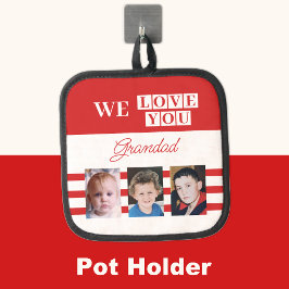 私たちはあなたを愛するグランドタ3写真レッド 鍋敷き