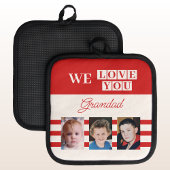 私たちはあなたを愛するグランドタ3写真レッド 鍋敷き