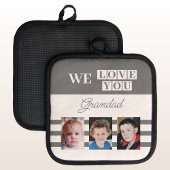 私たちはあなたを愛するグランドダ3フォトグレー 鍋敷き