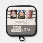 私たちはあなたを愛するグランドダ3フォトグレー 鍋敷き (正面)