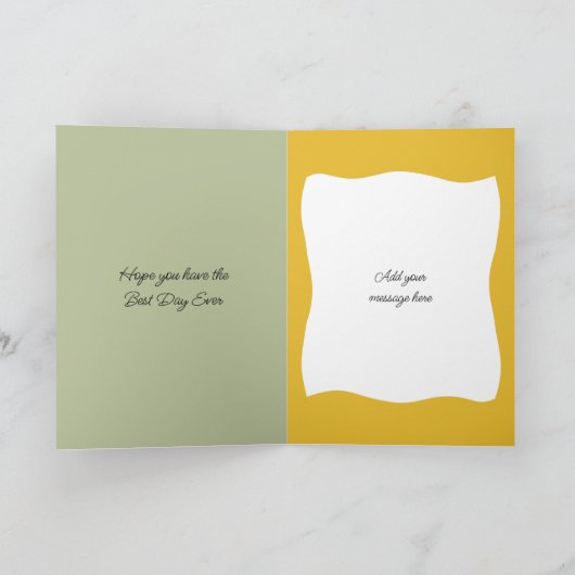 私たちはあなたを愛するグランドダ4の写真の緑の誕生日 カード (内部)