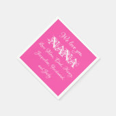 私たちはあなたを愛するナナスクリプトファミリー名かわいい紙 スタンダードカクテルナプキン (角)