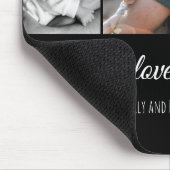 私たちはあなたを愛するパパの黒い写真コラージュパパ家族 マウスパッド (コーナー)