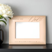 私たちはあなたを愛するパパスクリプトハート子供の名前キープサケ レーザー彫刻フレーム