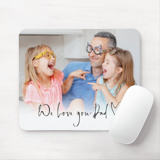 私たちはあなたを愛するパパスクリプト名インフォーマルフォトオーバーレイ マウスパッド (マウス)