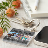 私たちはあなたを愛するパパパーソナライズされた写真 キーホルダー (正面右)