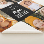 私たちはあなたを愛するパパファミリーインスタグラムコラージュ写真 シェルパブランケット (3/4)