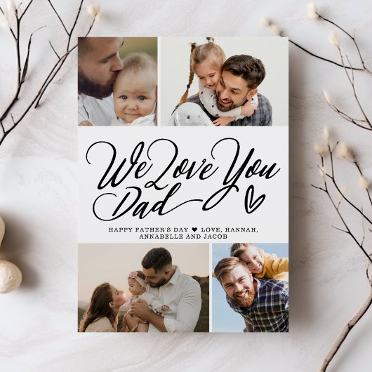 私たちはあなたを愛するパパ写真コラージュ父の日