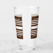 私たちはあなたを愛するパパ子供の写真ブラウンビール タンブラーグラス (左)