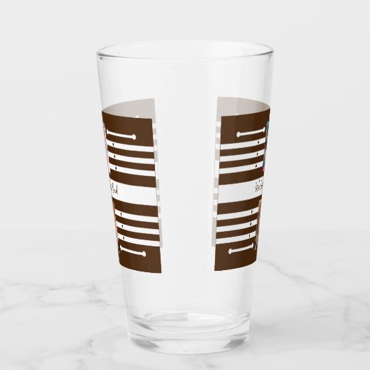 私たちはあなたを愛するパパ子供の写真ブラウンビール タンブラーグラス (左)