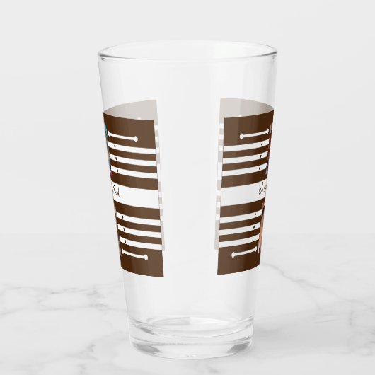 私たちはあなたを愛するパパ子供の写真ブラウンビール タンブラーグラス (右)