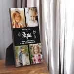 私たちはあなたを愛するパパ家族モダン写真コラージュ フォトプラーク<br><div class="desc">The Papa We Love Youハートコラージュモダンプラークは祖父への愛を示すパーソナライズされた感動的で贈り物である。美しくデザインされたプラークは、ハート型の写真コラージュを備え、家族の写真をレイアウトで追加できお気に入りのるこモダンとができるスタイリッシュ。心のこもった「We Love You,  Papa」というメッセージが目立って表示され、誕生日や父の日などの特別な行事に最適な記念として飾られている。永遠の思い出を生み出して、この一種類のフォトコラージュのプラークとあなたの絆を。</div>