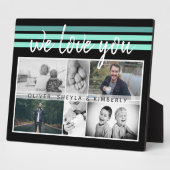 私たちはあなたを愛するブラックスクリプトファミリー6 Photo Collage フォトプラーク (側面)