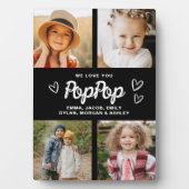 私たちはあなたを愛するポップおじいちゃんフォトコラージュ フォトプラーク (正面)