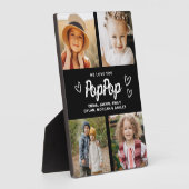 私たちはあなたを愛するポップおじいちゃんフォトコラージュ フォトプラーク (側面)