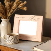 私たちはあなたを愛するママのスクリプトハート子供の名前キープサケ レーザー彫刻フレーム