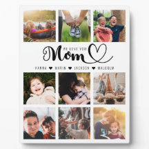 私たちはあなたを愛するママのスクリプト子供の名前フォトコラージュ