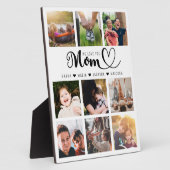 私たちはあなたを愛するママのスクリプト子供の名前フォトコラージュ フォトプラーク (側面)