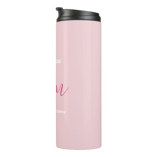 私たちはあなたを愛するママのピンクのミニマリスト タンブラー (回転右)