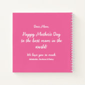 私たちはあなたを愛するママのピンクのミニマリスト ノートブック (裏面)