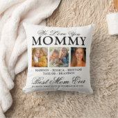 私たちはあなたを愛するママの写真コラージュ クッション (ブランケット)