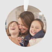 私たちはあなたを愛するママの写真手書きモダン オーナメント (正面)