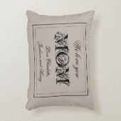 私たちはあなたを愛するママの子供の名前かわいいシック素朴な アクセントクッション (正面(垂直))