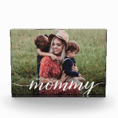 私たちはあなたを愛するママの脚本カスタム写真テンプレート フォトブロック (正面)