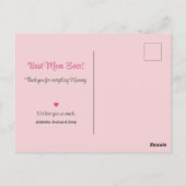 私たちはあなたを愛するママピンクのミニマリスト写真 ポストカード (裏面)