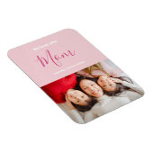 私たちはあなたを愛するママピンクのミニマリスト写真 マグネット (右側)