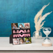 私たちはあなたを愛するママピンクのミニマリスト6写真コラージュ フォトプラーク (インサイチュ)