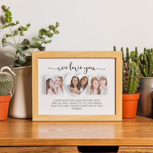私たちはあなたを愛するママ写真コラージュのポスター ポスター