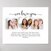 私たちはあなたを愛するママ写真コラージュのポスター ポスター (正面)