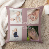 私たちはあなたを愛するママ写真コラージュ母の日 クッション (ブランケット)