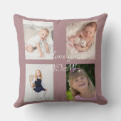 私たちはあなたを愛するママ写真コラージュ母の日 クッション (裏面)