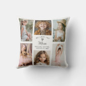 私たちはあなたを愛するママ写真コラージュ記念の酒 クッション (裏面)