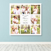 私たちはあなたを愛するママ写真コラージュ キャンバスプリント (インサイチュ (ウッドフロア))