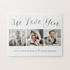私たちはあなたを愛するママ写真コラージュ ジグソーパズル
