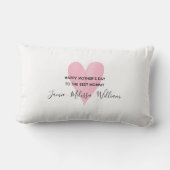 私たちはあなたを愛するママ写真コラージュ ランバークッション (裏面)