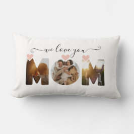 私たちはあなたを愛するママ写真コラージュ ランバークッション