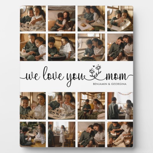 私たちはあなたを愛するママ写真プラーク フォトプラーク (正面)
