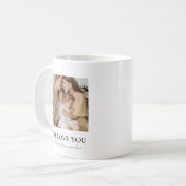 私たちはあなたを愛するママ写真マグカップ – パーソナライズされた家族 コーヒーマグカップ (正面左)