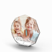 私たちはあなたを愛するママ名スクリプトハートフォトオーバーレイ フォトブロック (右)