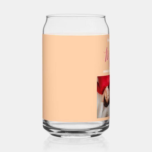 私たちはあなたを愛するママ子供の名前フォトソパーソナライズされたーダ ガラス缶 (右)