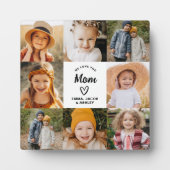 私たちはあなたを愛するママ家族モダン写真コラージュ フォトプラーク (正面)